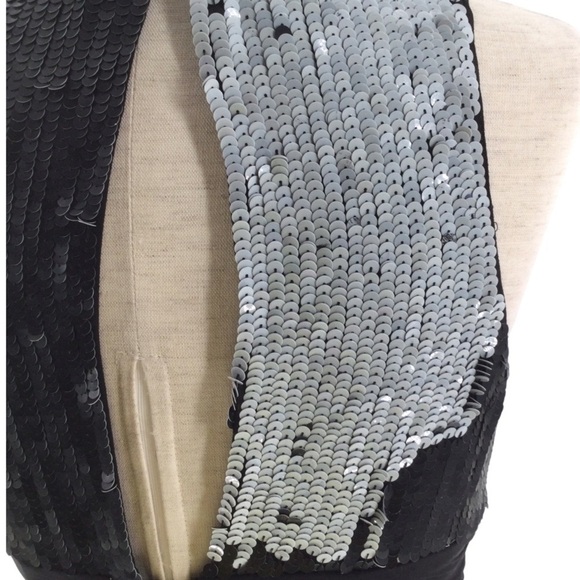 Alice+Olivia silk sequins black Cocktail dress - Picture 10 of 11